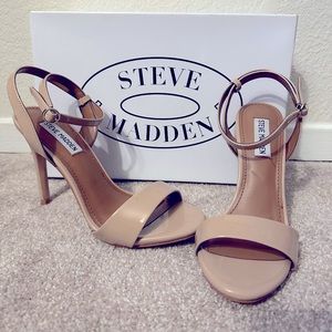 Steve Madden Reno Nude Patent Ankle Strap Heel 7.5